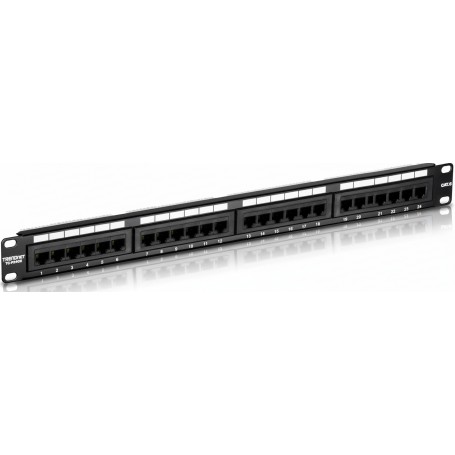 TRENDnet TC-P24C6 Cat6 24-Port Unshielded Patch Panel, Rackmount (TC-P24C6)