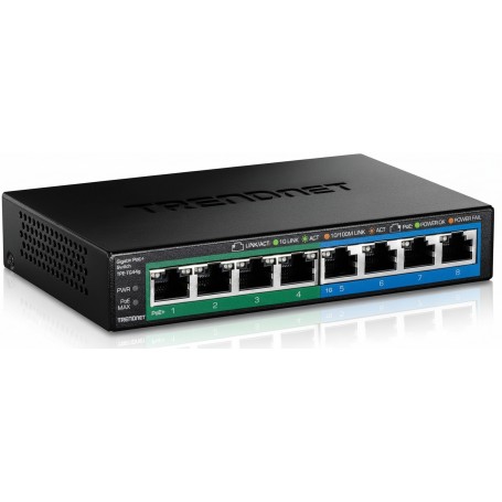 TRENDnet TPE-TG44G 8 Port Gigabit PoE Switch 60W (TPE-TG44G)