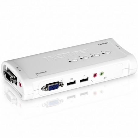 TRENDnet TK-409K 4 Port USB KVM Switch Kit Audio (TK-409K)