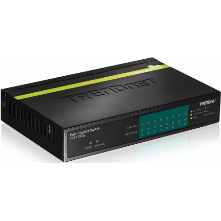 TRENDnet TPE-TG80G 8-Port Gigabit PoE+ Switch 123W (TPE-TG80G)