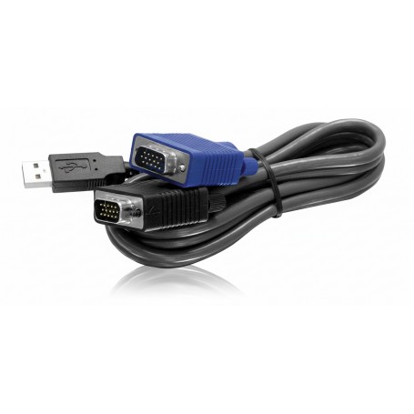 TRENDnet TK-CU10 2-in-1 USB VGA KVM Cable VGA/SVGA 10 ft (TK-CU10)