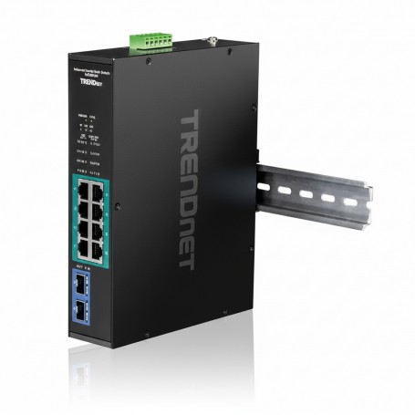 TRENDnet TI-PGM102 10 Port Industrial Gigabit PoE DIN-Rail Switch (TI-PGM102)