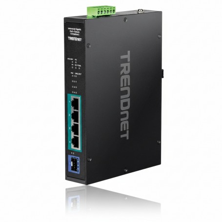 TRENDnet TI-PGM541 5-port Industrial Gigabit PoE DIN-Rail Switch (TI-PGM541)