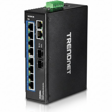 TRENDnet TI-G102 10-Port Hardened Industrial Gigabit DIN-Rail Switch (TI-G102)