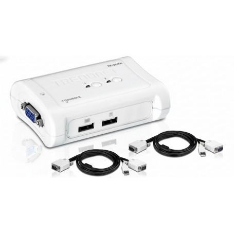 TRENDnet TK-207K 2-Port USB KVM Switch Kit (include 2 x KVM Cables) (TK-207K)