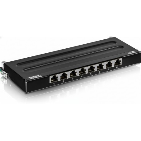 TRENDnet TC-P08C6AS 8 Port CAT6A Shielded Wall Mount Patch Panel (TC-P08C6AS)