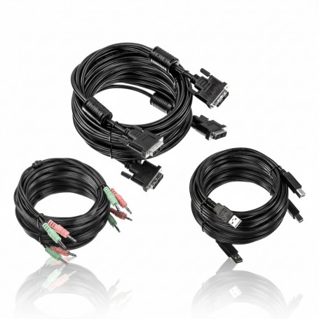 TRENDnet TK-CD15 DVI-I USB Audio KVM Cable Kit 15 ft (TK-CD15)