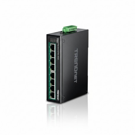 TRENDnet TI-PE80 8-Port Industrial Fast Ethernet PoE+ DIN-Rail Switch (TI-PE80)