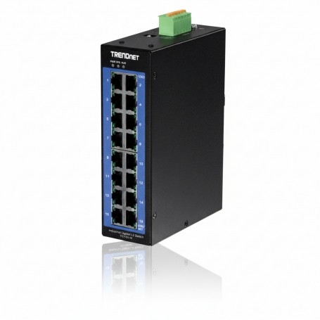 TRENDnet TI-G160I 16-Port Industrial Gigabit L2 Managed DIN-Rail Switch (TI-G160I)