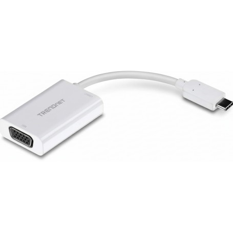 TRENDnet TUC-VGA2 USB-C to VGA HDTV Adapter with PD Support (TUC-VGA2)