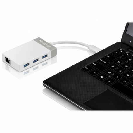 TRENDnet TUC-ETGH3 USB-C to Gigabit Ethernet Adapter + USB Hub (TUC-ETGH3)