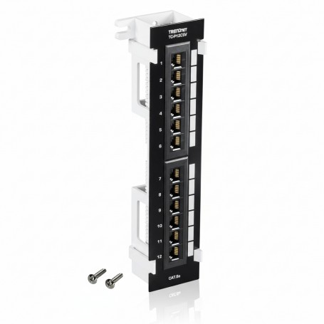 TRENDnet TC-P12C5V 12-Port Cat5e Unshielded Wall Mount Patch Panel (TC-P12C5V)