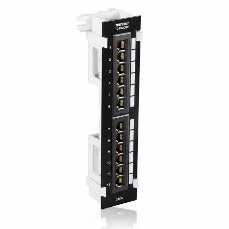 TRENDnet TC-P12C6V 12-Port Cat 6 Unshielded Wall Mount Patch Panel (TC-P12C6V)