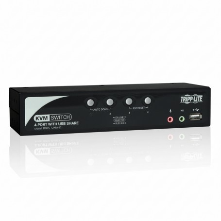 Eaton B006-VUA4-K-R Tripp Lite 4 Port VGA USB Audio KVM Switch (B006-VUA4-K-R)