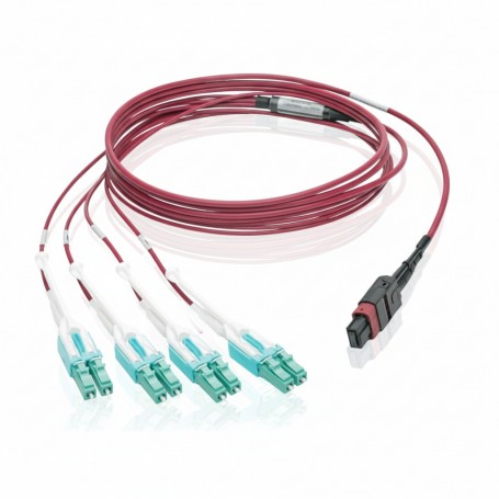 Eaton N845-03M-8L-MG Tripp Lite 3M MTP/MPO to 8xLC OM4 Fiber Optic Patch Cable (N845-03M-8L-MG)