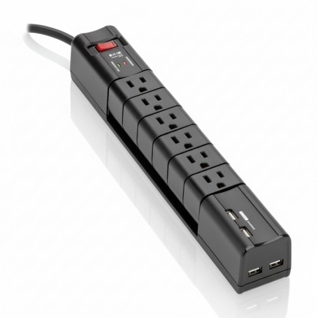 Eaton TLP608RUSBB Tripp Lite Protect It 6 Outlets 2 USB Surge Protector (TLP608RUSBB)