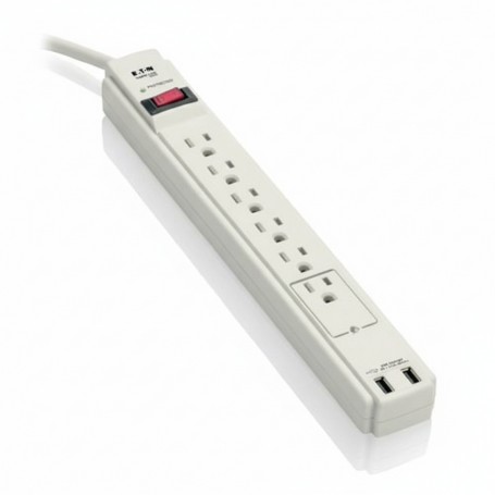 Eaton Tripp Lite TLP606USB 6 outlet Surge Protector Power Strip 990 J (TLP606USB)