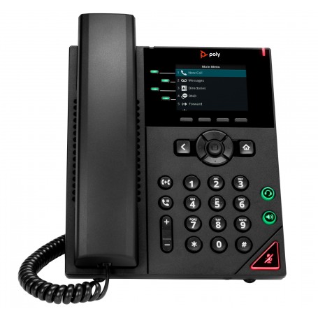 HP Poly VVX 250 4-Line IP Phone and PoE-enabled (89B62AA#AC3)