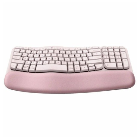 logitech 920-012276 wave keys ergonomic wireless keyboard rose (920-012276)