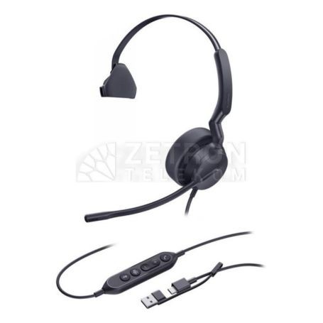 Yealink UH42 Mono Teams USB-C A   Wired Teams Headset (UH42 MONO TEAMS USB-C/A)