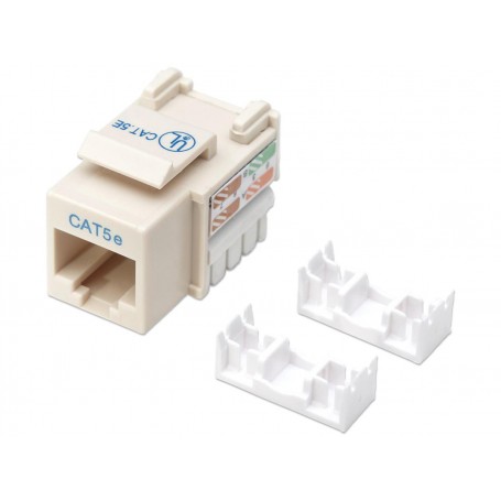 Intellinet 210188 Cat5e Keystone Jack, UTP, Ivory (210188)