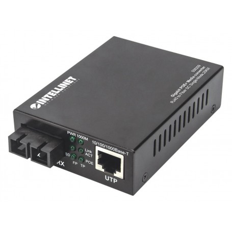 INTELLINET 508209 Gigabit PoE+ Media Converter (508209)