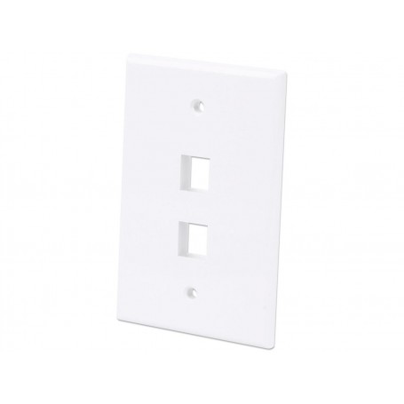 INTELLINET 772525 2-Outlet Oversized Keystone Wall Plate (772525)