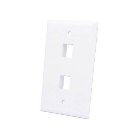 INTELLINET 772426 2-Outlet Keystone Wall Plate (772426)