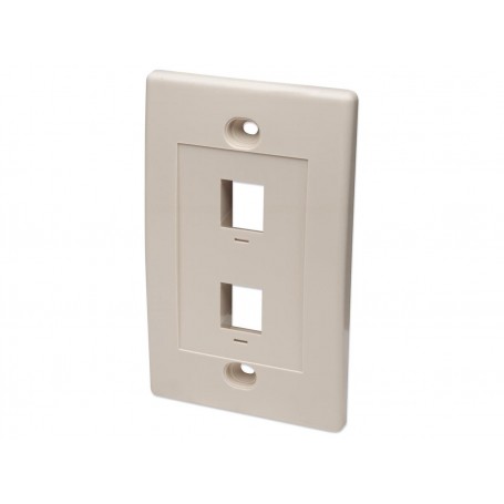 INTELLINET 162838 2-Outlet Keystone Wall Plate (162838)