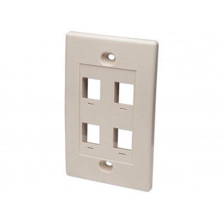 INTELLINET 162951 4-Outlet Keystone Wall Plate (162951)