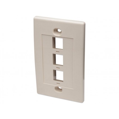 INTELLINET 162944 3-Outlet Keystone Wall Plate (162944 )