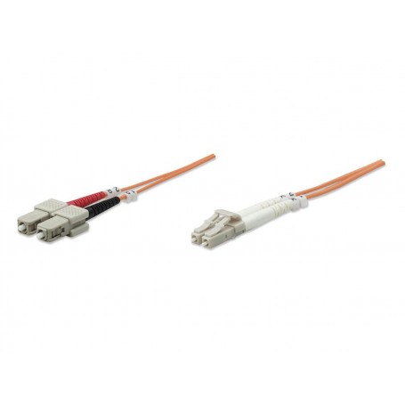 Intellinet 471268 Fiber Optic Patch Cable OM1 LC to SC Duplex Multimode (471268)