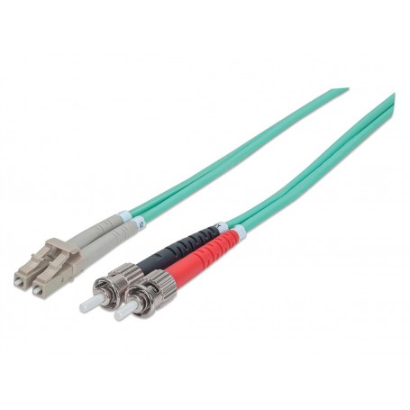 Intellinet 751001  Fiber Optic Patch Cable OM3 ST to LC Duplex Multimode (751001)