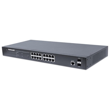 Intellinet 561341 16-Port Gigabit PoE Web-Managed Switch with 2 SFP Ports (561341)