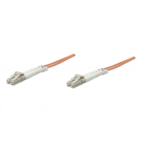 Intellinet 471237 Fiber Optic Patch Cable OM1 LC to LC Duplex Multimode (471237)