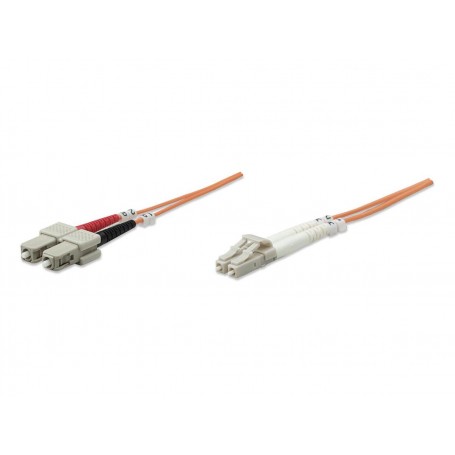 Intellinet 471282 Fiber Optic Patch Cable OM1 LC to SC Duplex Multimode (471282)
