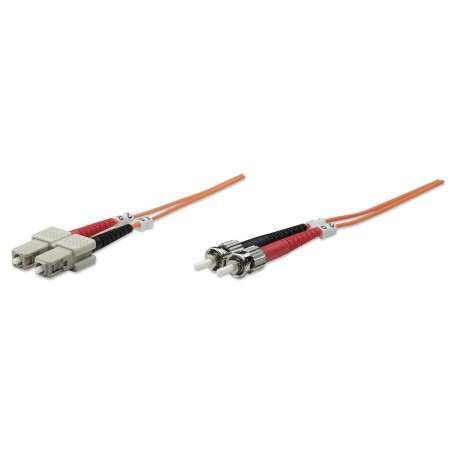 Intellinet 510356 Fiber Optic Patch Cable OM1 ST to SC Duplex Multimode (510356)
