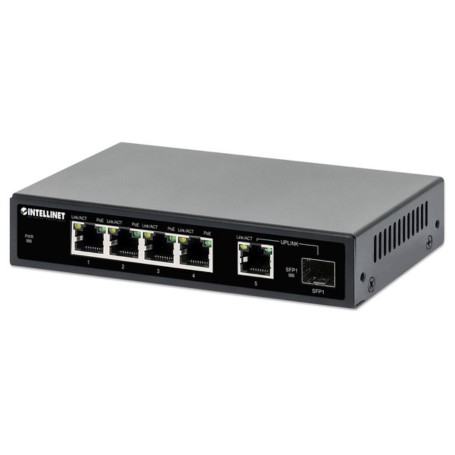 INTELLINET 561822 5-Port Gigabit Ethernet PoE Switch with SFP Port (561822)