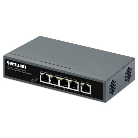 INTELLINET 562010 5-Port PoE Switch with 4 Gigabit Ethernet Ports (562010)