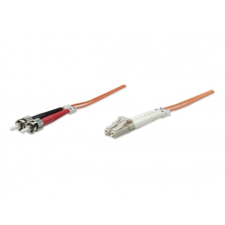 Intellinet 470445  Fiber Optic Patch Cable OM2 LC to ST Duplex Multimode (470445)