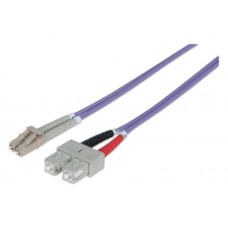 Intellinet 751056 Fiber Optic Patch Cable OM4 LC to SC Duplex Multimode (751056)