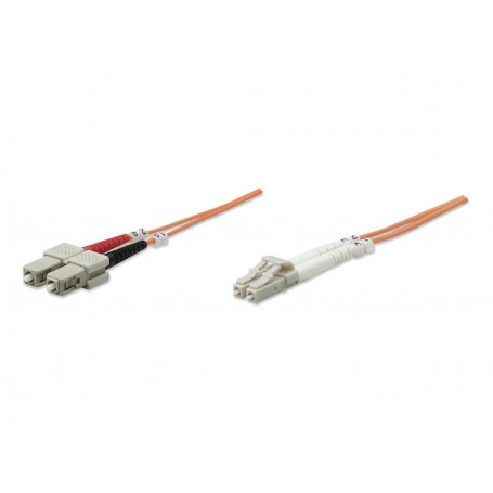 Intellinet 471299  Fiber Optic Patch Cable OM1 LC to SC Duplex Multimode (471299)