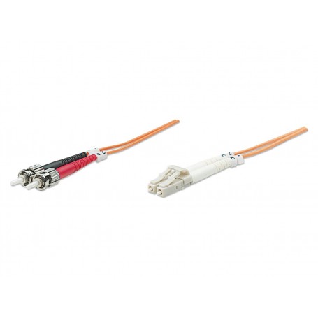 Intellinet 471343 Fiber Optic Patch Cable OM1 LC to ST Duplex Multimode (471343)