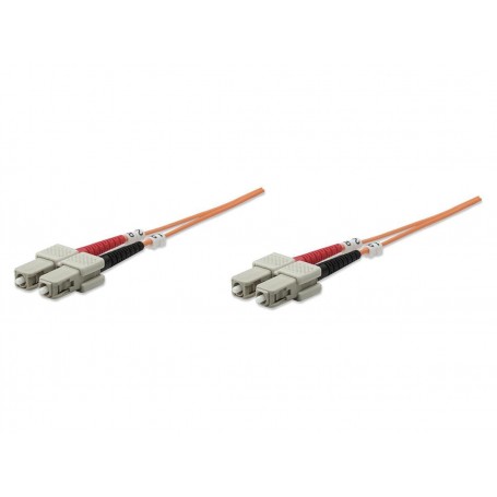 Intellinet 515832 Fiber Optic Patch Cable OM1 SC to SC Duplex Multimode (515832)