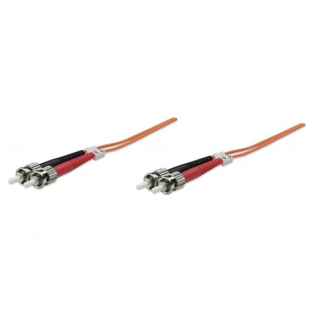 Intellinet 515771 Fiber Optic Patch Cable OM1 ST to ST Duplex Multimode (515771)