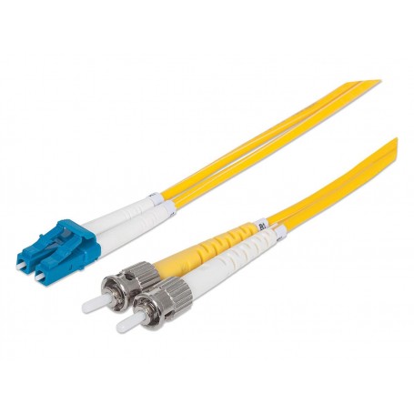 Intellinet 474047 Fiber Optic Patch Cable OS2 LC to ST Duplex Single Mode (474047)