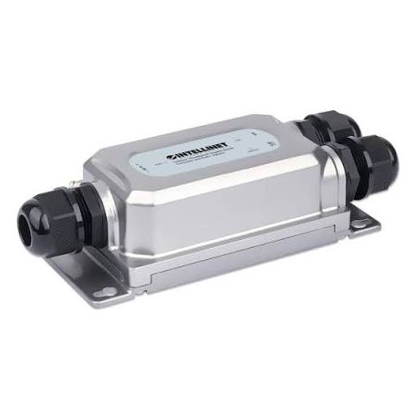 INTELLINET 509213 Outdoor Vandalproof Gigabit Media Converter & PoE+ Injector (30W) (509213)