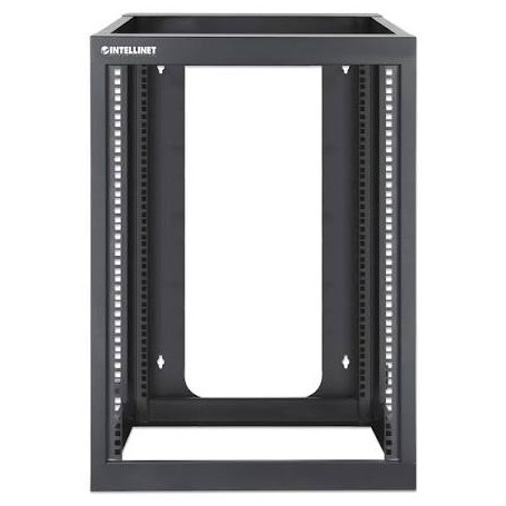 INTELLINET 716161 19" Wall Mount 4-Post Open Frame Network Rack, 15U (716161)