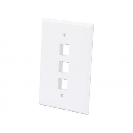 INTELLINET 772532 3-Outlet Oversized Keystone Wall Plate (772532)