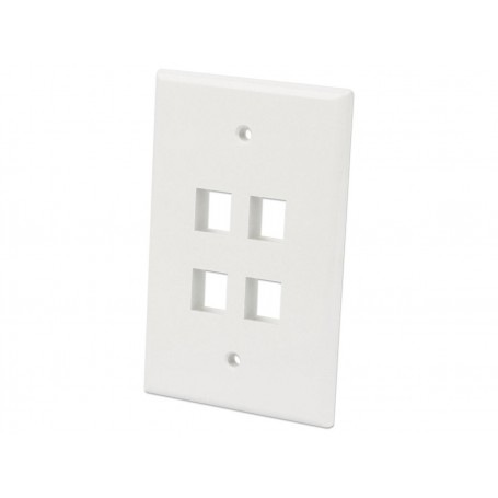 INTELLINET 772594 4-Outlet Oversized Keystone Wall Plate (772594)